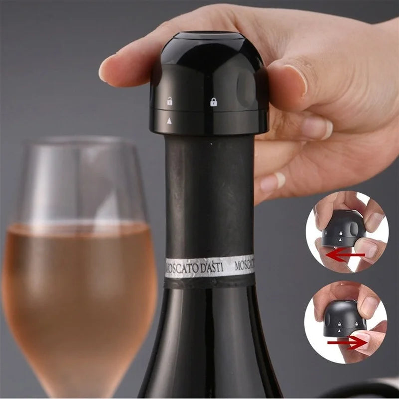 1PC Silicone Red Wine Stopper Leak-Proof Sealing Wine Bottle Cap Vacuum Retain Freshness Champagne Stopper Home Bar Accessories