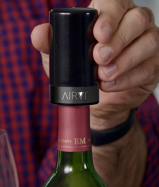 Wine Saver Vacuum Pump - Electric Stopper, Air Remover Pump Sealer to Keep Bottles Fresh, No-Spill, Auto Shut-Off – Premium Gifts, Accessories for Wine Lovers, Drinkers (Black)