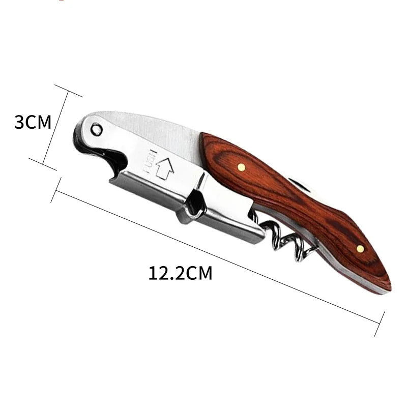 Engraved Wooden Corkscrew Opener