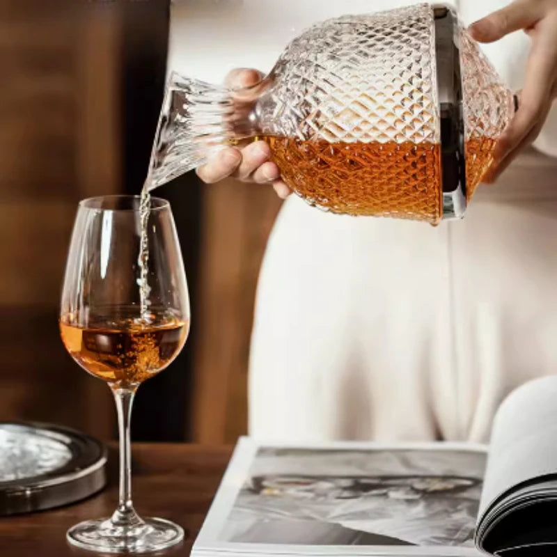 Crystal Rotating Decanter