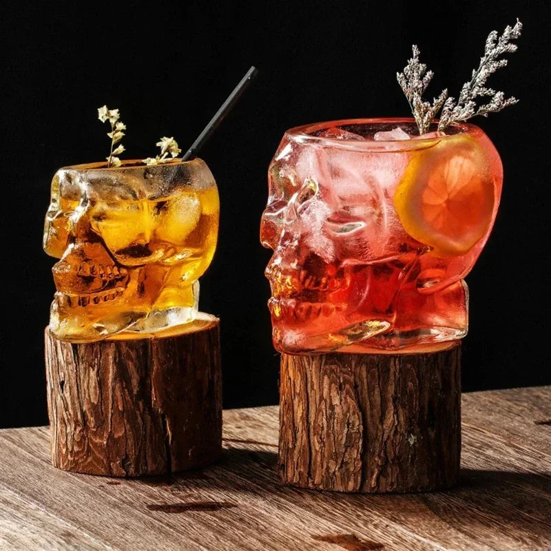 Skull Head Glass Mug