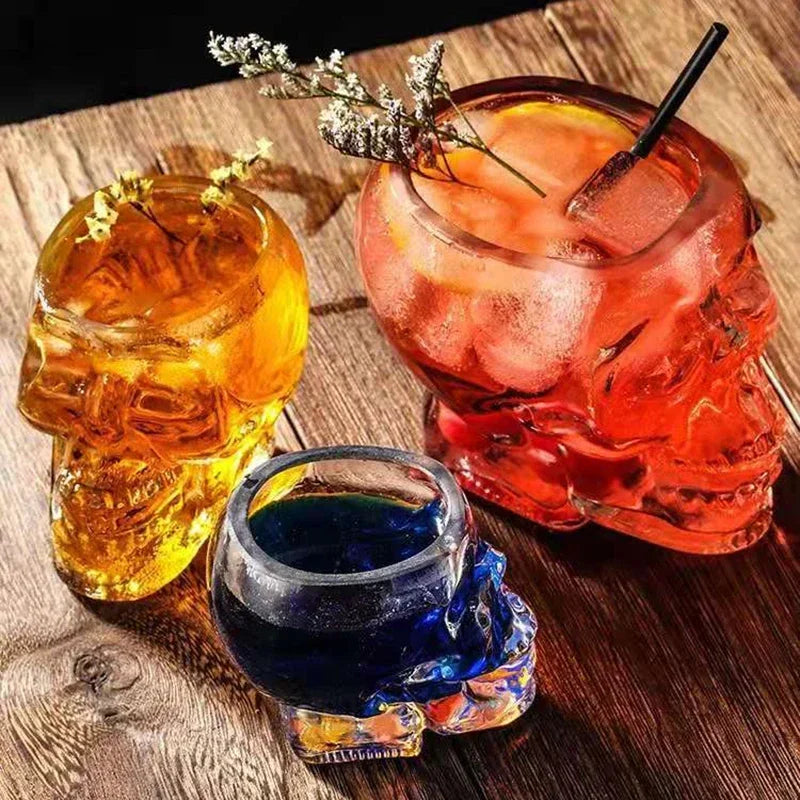 Skull Head Glass Mug
