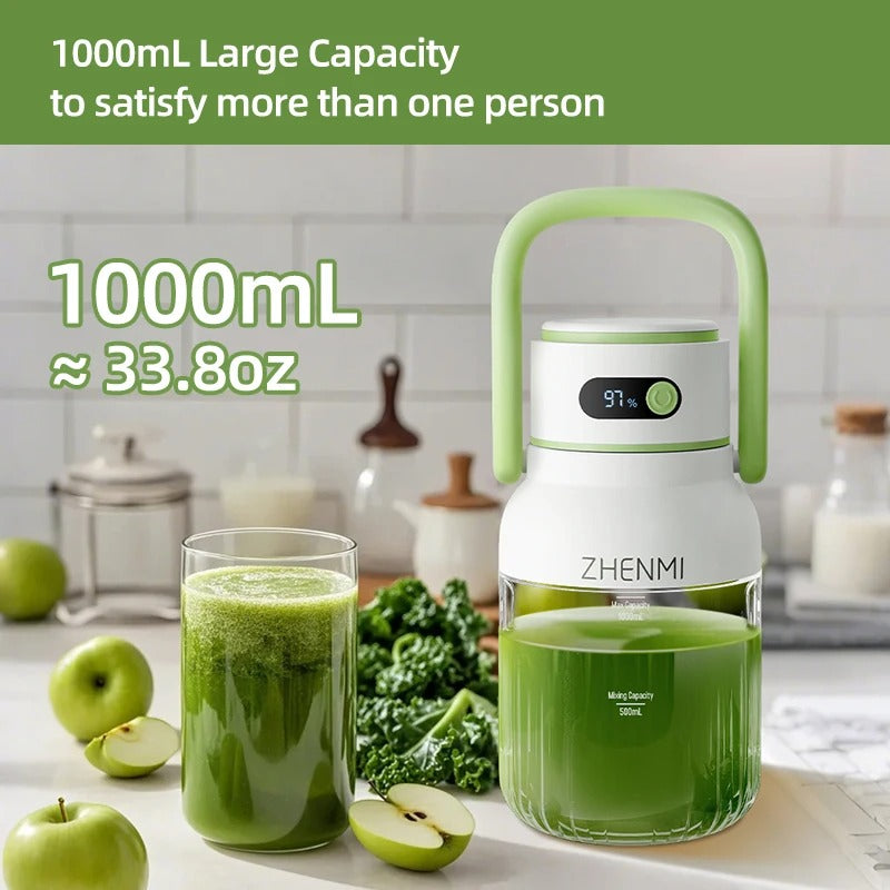 Portable Juicer – USB-C Rechargeable, 33oz Easy-Clean Blender