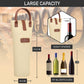 Wine Bag Single Bottle Carrier Tote, Insulated Travel Wine Cooler Bag for Picnic Beach Gift, Thermal Padded Portable One Bottle Holder Carrying Case for Women Men Wine Lovers, Cream Beige