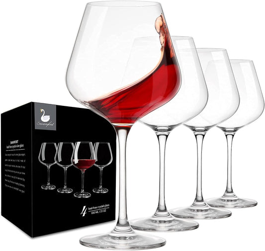 Red Wine Glasses,23 Oz Large Wine Glasses,Non-Lead Big Crystal Burgundy Wine Glasses,Premium Wine Glass in Gift Box for Any Occasions-Set of 4