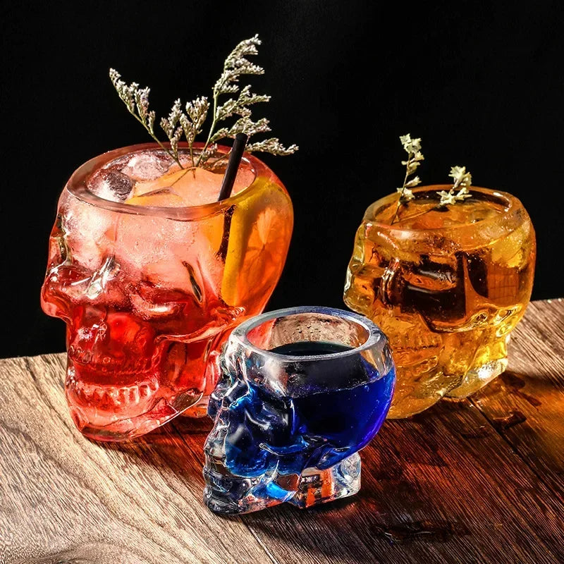 Skull Head Glass Mug