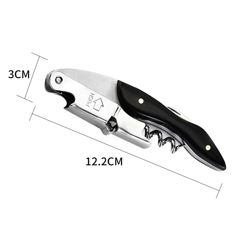 Engraved Wooden Corkscrew Opener