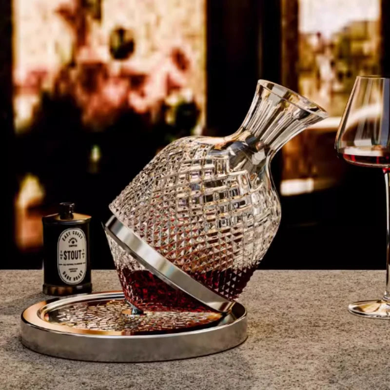Crystal Rotating Decanter
