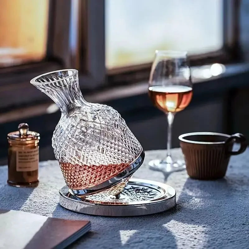 Crystal Rotating Decanter