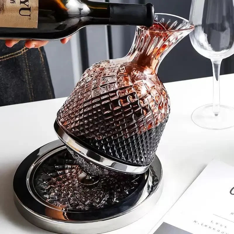 Crystal Rotating Decanter
