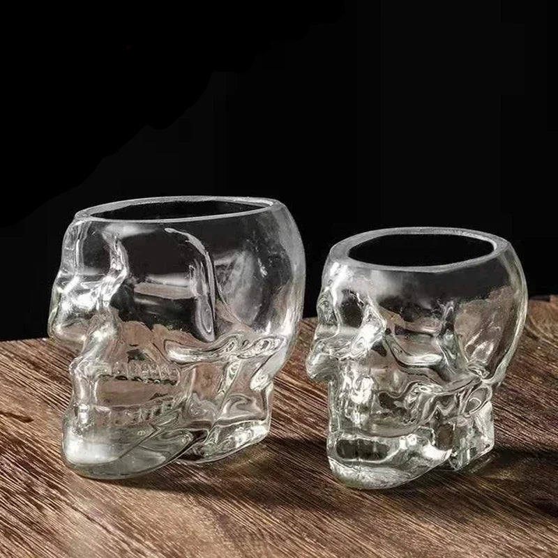 Skull Head Glass Mug