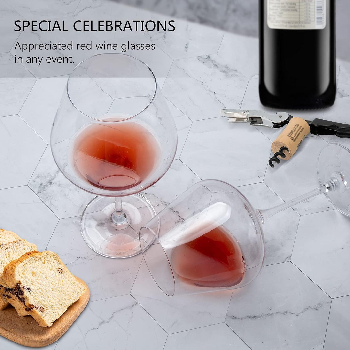 Red Wine Glasses,23 Oz Large Wine Glasses,Non-Lead Big Crystal Burgundy Wine Glasses,Premium Wine Glass in Gift Box for Any Occasions-Set of 4